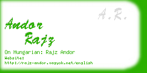 andor rajz business card